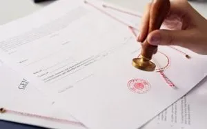 Stamp on legal document similar to Certificate of Lawfulness